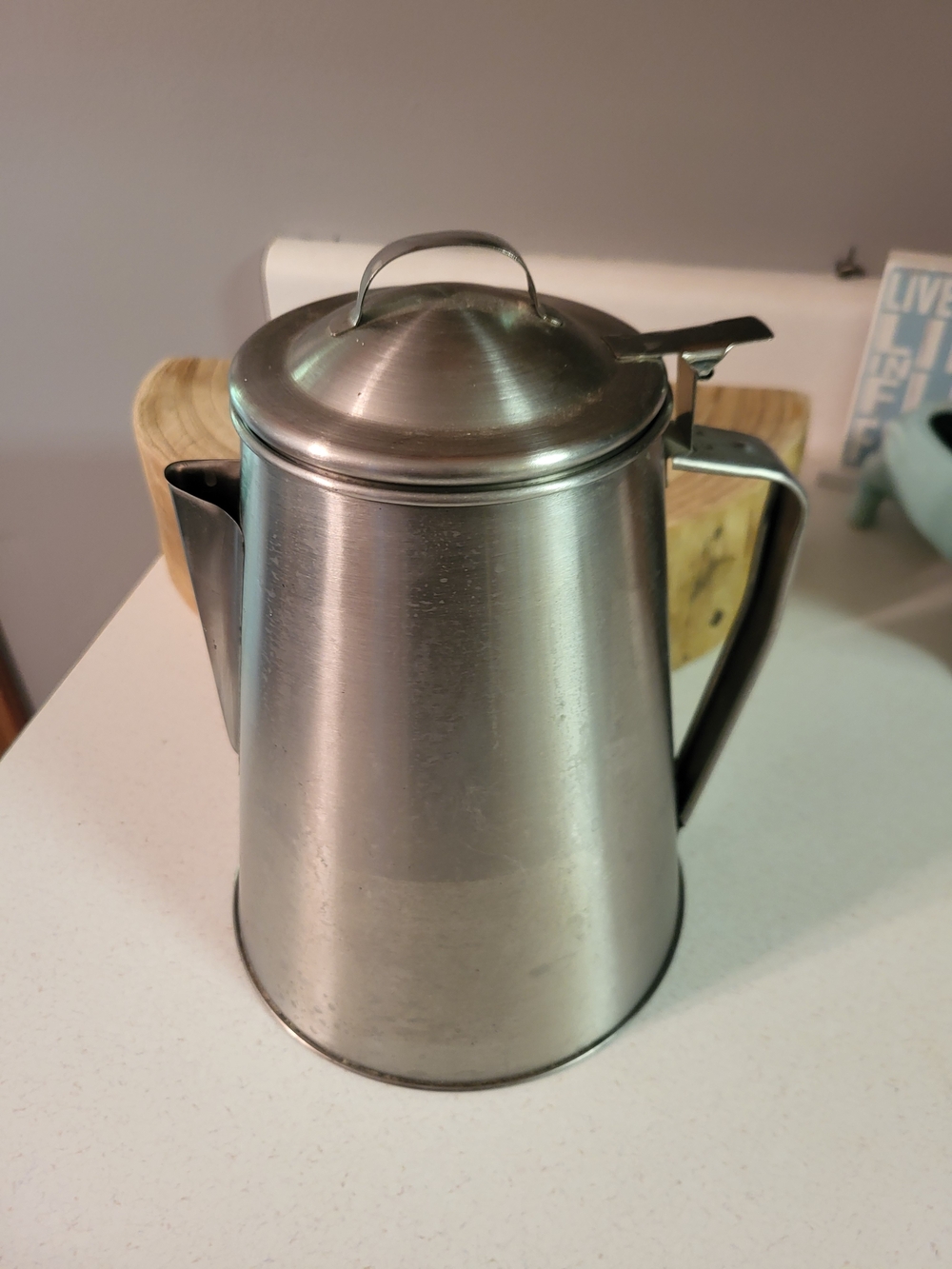 Stainless Steel Coffee Percolator - Silver